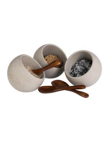 Set de service APS Moon gris 80 x 75 mm - Bol élégant