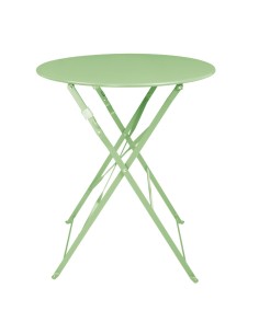 Table de terrasse carrée pliante Bolero vert clair 595 mm