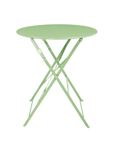 Table de terrasse carrée pliante Bolero vert clair 595 mm