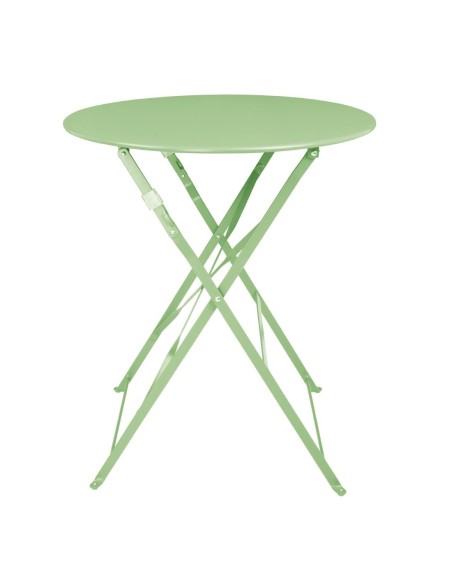 Table de terrasse carrée pliante Bolero vert clair 595 mm