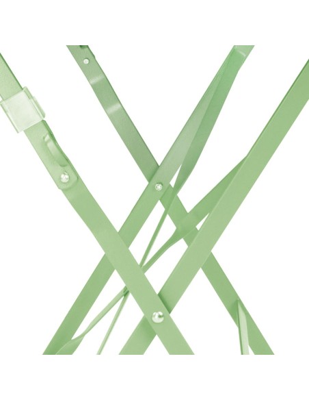 Table de terrasse carrée pliante Bolero vert clair 595 mm