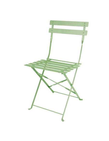 Chaises de terrasse pliantes Bolero vert clair - lot de 2