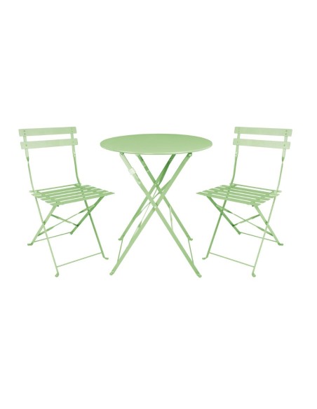 Table de terrasse carrée pliante Bolero vert clair 595 mm
