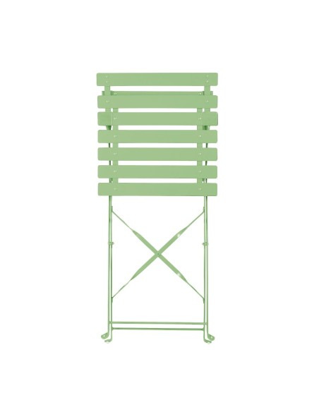 Chaises de terrasse pliantes Bolero vert clair - lot de 2