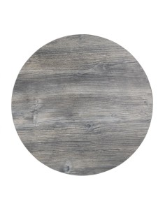 Plateau rond Bolero gris 600 mm - Effet frêne