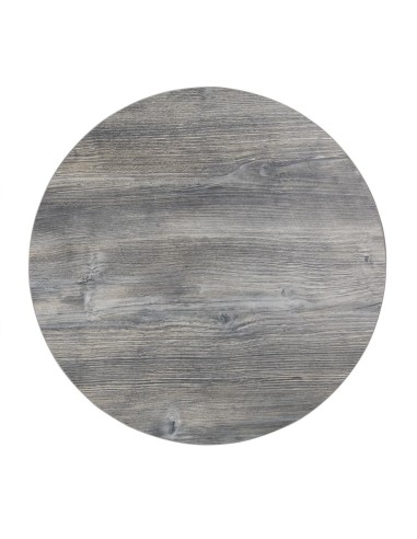Plateau rond Bolero gris 600 mm - Effet frêne