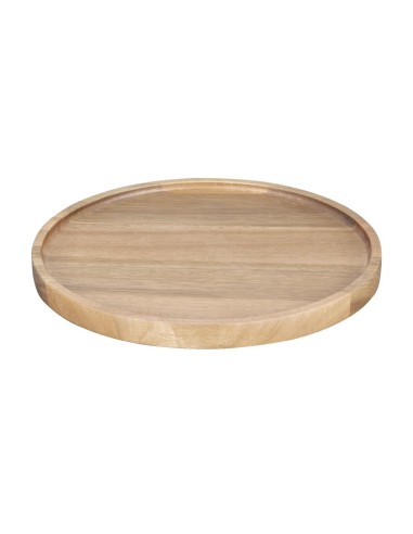 Assiette ronde en acacia Olympia 250mm - Bois naturel