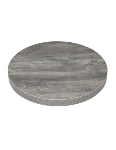 Plateau rond Bolero gris 600 mm - Effet frêne