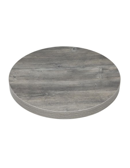 Plateau rond Bolero gris 600 mm - Effet frêne