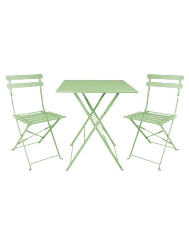 Table terrasse pliante Bolero 60x60 cm vert clair