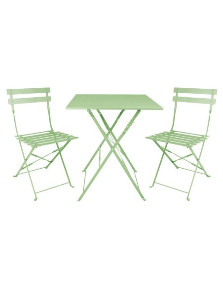 Table terrasse pliante Bolero 60x60 cm vert clair