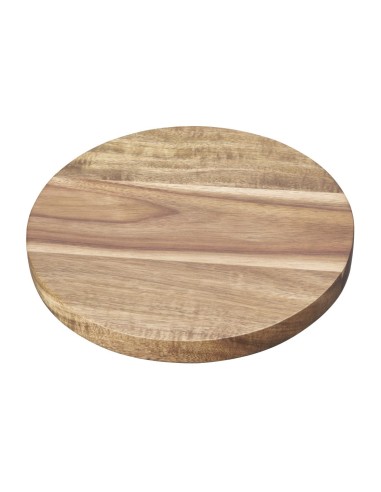 Assiette ronde en acacia Olympia 200mm - Bois naturel