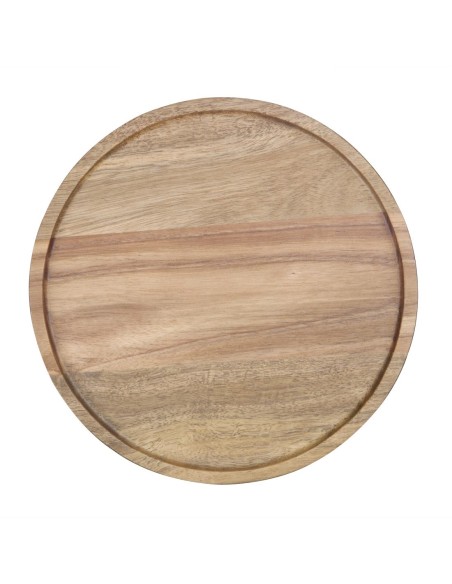 Assiette ronde en acacia Olympia 200mm - Bois naturel