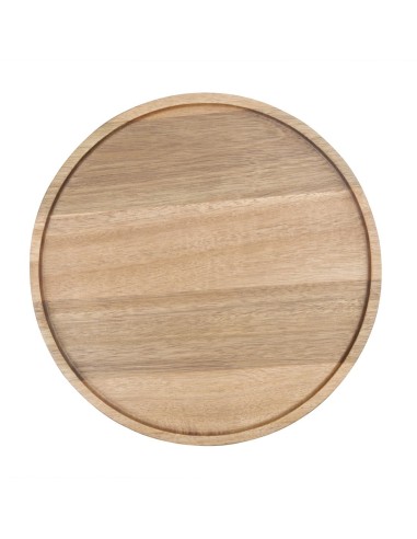 Assiette ronde en acacia Olympia 250mm - Bois naturel