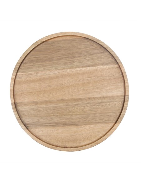 Assiette ronde en acacia Olympia 250mm - Bois naturel