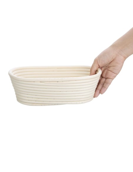 Panier de fermentation ovale en rotin Vogue 250x150x80 mm