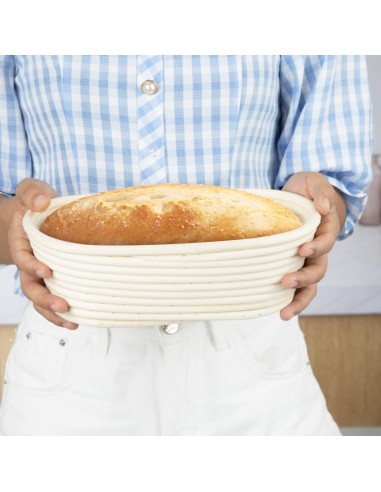 Panier de fermentation ovale en rotin Vogue 250x150x80 mm
