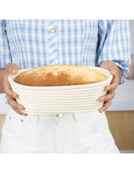 Panier de fermentation ovale en rotin Vogue 250x150x80 mm