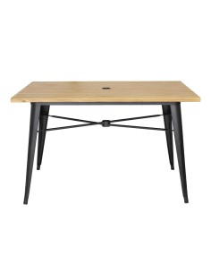 Table d'extérieur Bolero 120x76 cm aluminium bois clair 2