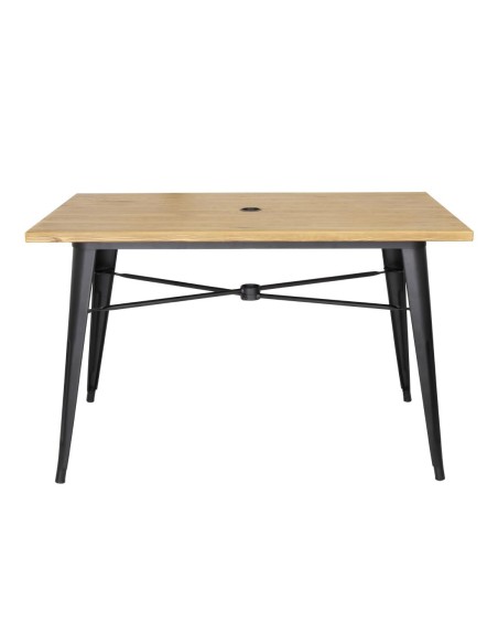Table d'extérieur Bolero 120x76 cm aluminium bois clair