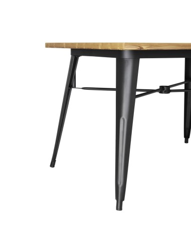 Table d'extérieur Bolero 120x76 cm aluminium bois clair