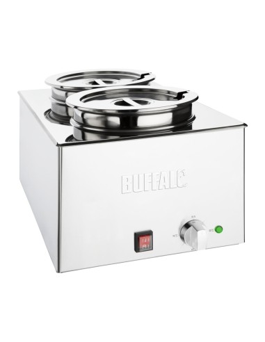 Bain-marie Buffalo 2 pots 5,2 L - Inox 21 L