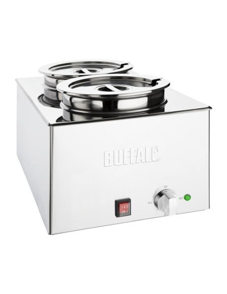 Bain-marie Buffalo 2 pots 5,2 L - Inox 21 L