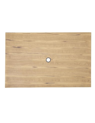 Table d'extérieur Bolero 120x76 cm aluminium bois clair