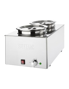 Bain-marie Buffalo 2 pots 5,2 L - Inox 21 L 2