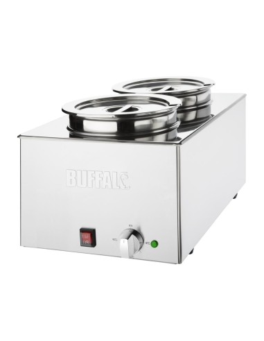 Bain-marie Buffalo 2 pots 5,2 L - Inox 21 L