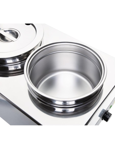 Bain-marie Buffalo 2 pots 5,2 L - Inox 21 L