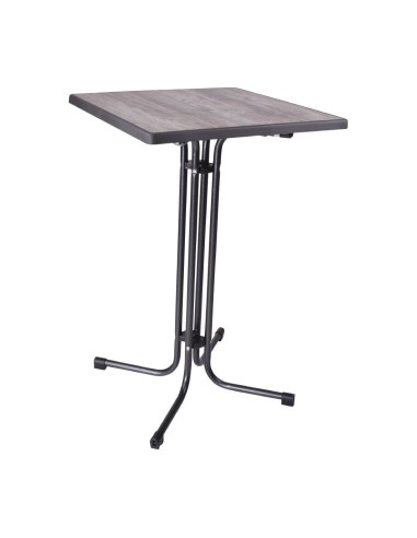 Table haute carrée pliante Limburg 70 cm - Acier solide