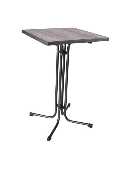 Table haute carrée pliante Limburg 70 cm - Acier solide