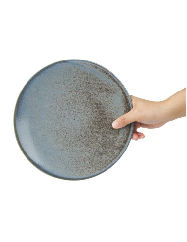 Assiettes Olympia Ember Blue 230 mm - Lot de 6