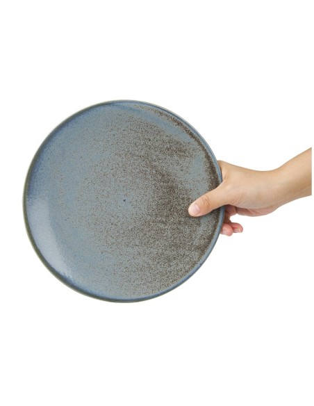 Assiettes Olympia Ember Blue 230 mm - Lot de 6