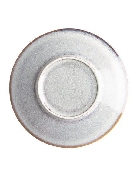 Assiettes plates Olympia Drift gris 180 mm - lot de 6