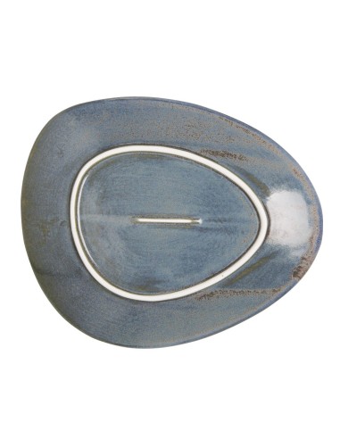 Assiettes Triangulaires Olympia Ember Blue 250mm - Lot de 6