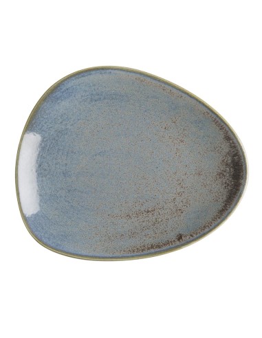 Assiettes Triangulaires Olympia Ember Blue 190mm - lot de 6