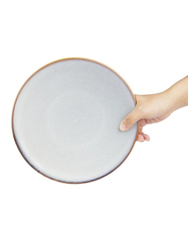 Assiettes plates Olympia Drift Gris 230mm - lot de 6