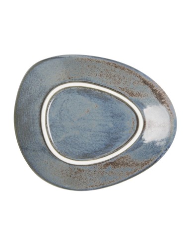 Assiettes Triangulaires Olympia Ember Blue 308mm - lot de 4