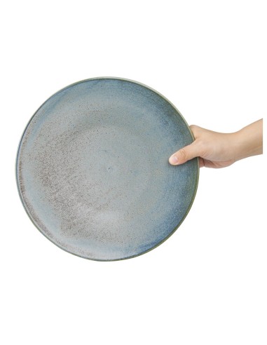 Assiettes plates Olympia Ember Blue 275mm - lot de 4