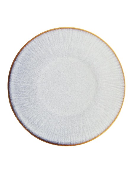 Assiettes plates Olympia Drift gris 220 mm - lot de 6