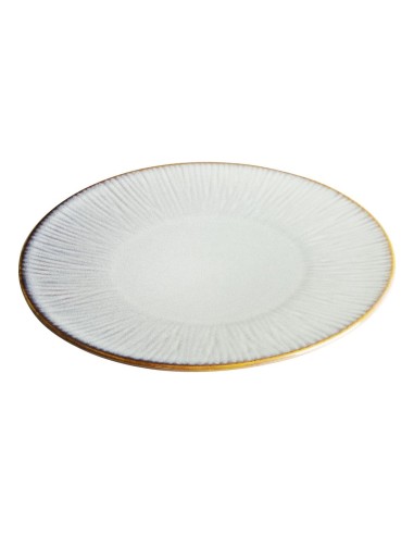 Assiettes plates Olympia Drift gris 280 mm - lot de 4