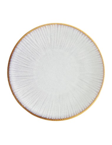 Assiettes plates Olympia Drift gris 180 mm - lot de 6