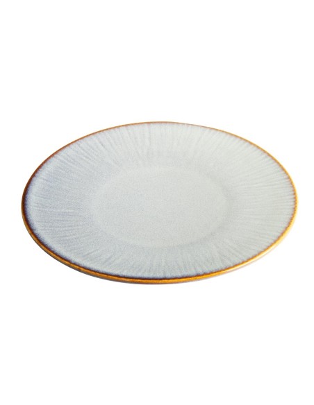 Assiettes plates Olympia Drift gris 220 mm - lot de 6