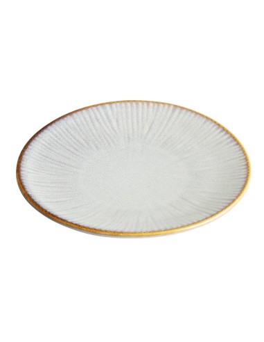 Assiettes plates Olympia Drift gris 180 mm - lot de 6