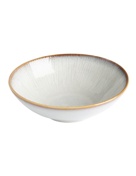 Bols évasés Olympia Drift en relief gris 205 mm - lot de 4