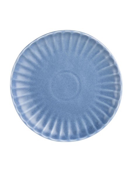 Assiettes plates Olympia Corallite bleues 205 mm - lot de 6