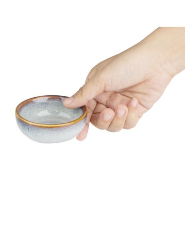 Pots à sauce Olympia Drift Gris uni 78 mm - lot de 8