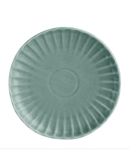 Assiettes plates Olympia Corallite vertes 205 mm - lot de 6